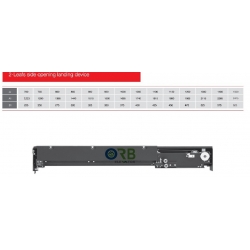 2 panel, side opening, landing door device/hanger