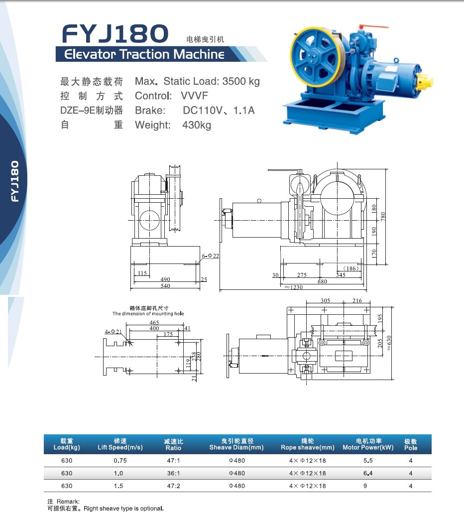 4.2 Geard Traction Machine