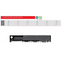 3 panel, side opening, landing door device/hanger