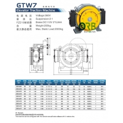 Gearless (PM) traction machine