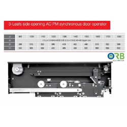 3panel, side-PM Elevator car door operator
