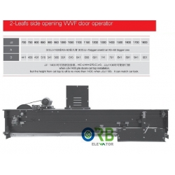 2 panel, Side opening, AC PM car door operator