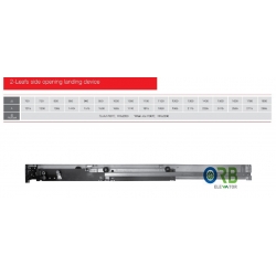 2 panel, side opening, landing door device/hanger