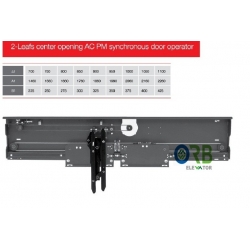 2 panel, Center-PM Elevator car door operator