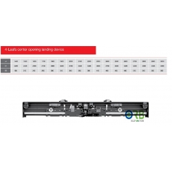 4 panel, Center opening, landing door device/hanger