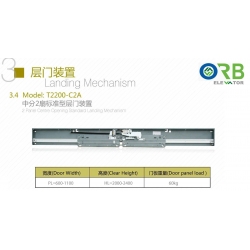 2 Panel Centre Opening Landing Mechanism