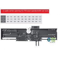 2 panel, Center-AC PM Elevator car door operator (with car lock)