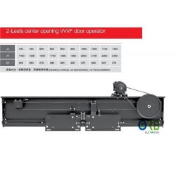 2 panel, Center-vvvf Elevator car door operator