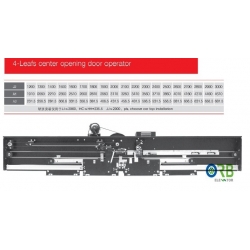 4 panel, Center  Elevator car door operator